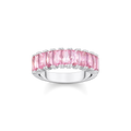 Anillo piedras rosas pav�925 Sterling silver/ zirconiapink