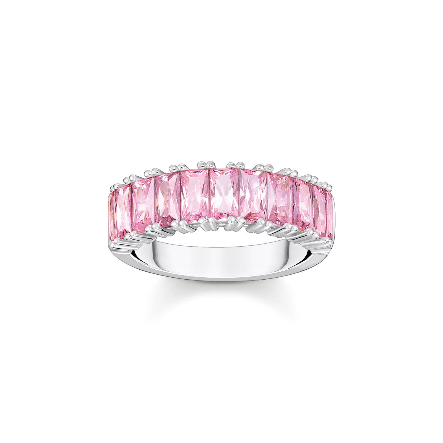 Anillo piedras rosas pav�925 Sterling silver/ zirconiapink