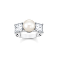Anillo perlas plata