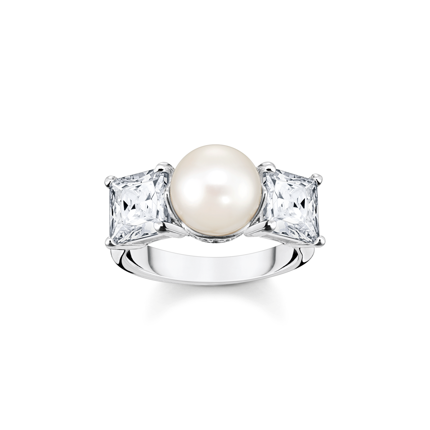Anillo perlas plata
