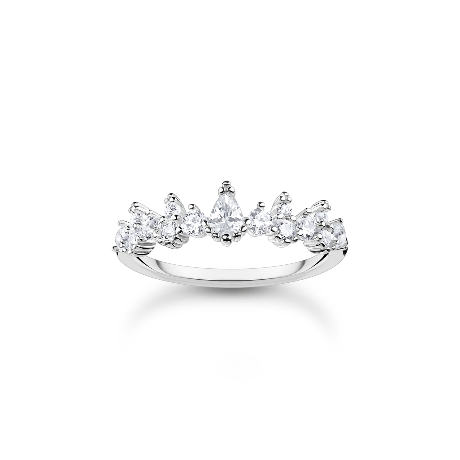 Anillo cristales de hielo silver