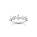 Anillo cristales de hielo silver
