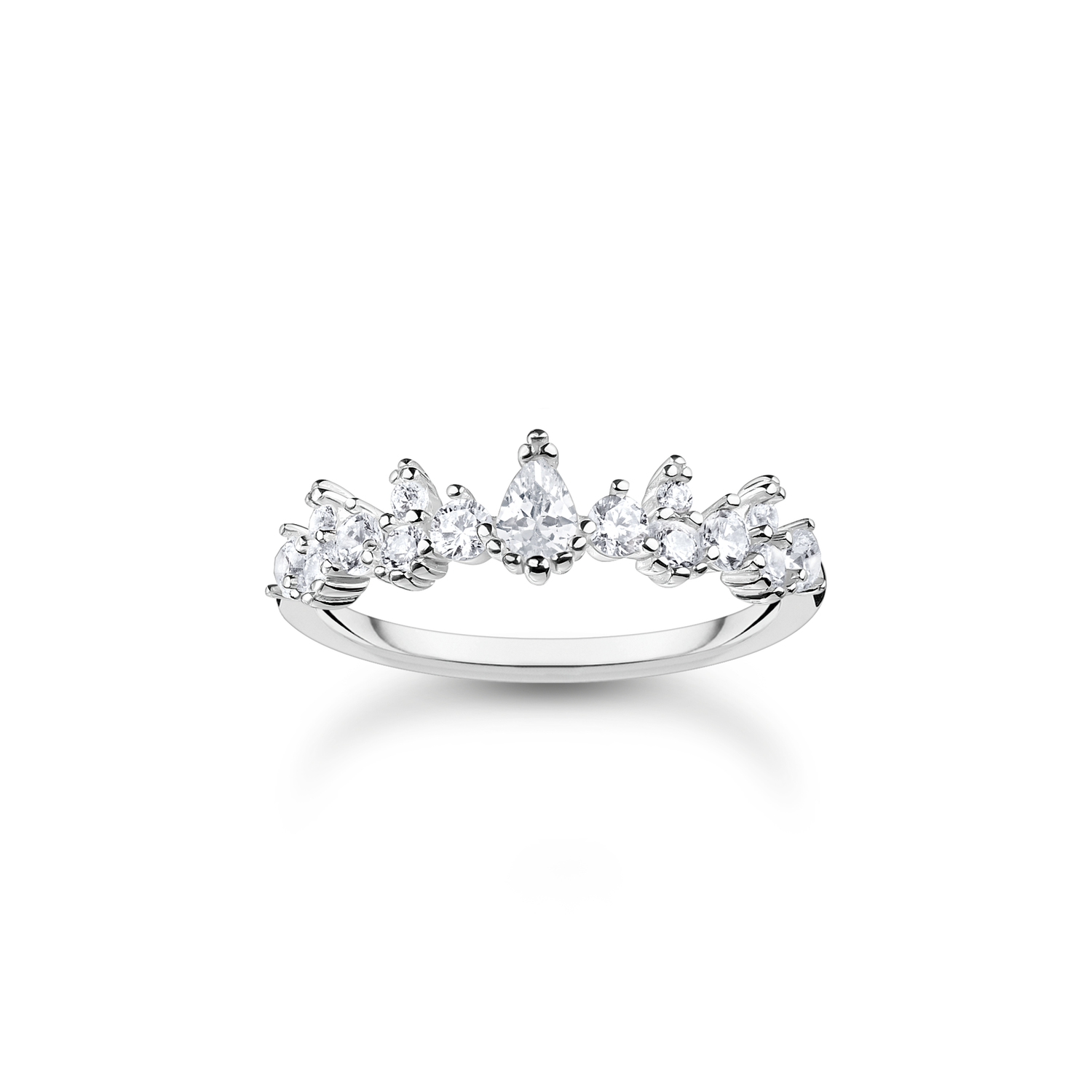 Anillo cristales de hielo silver