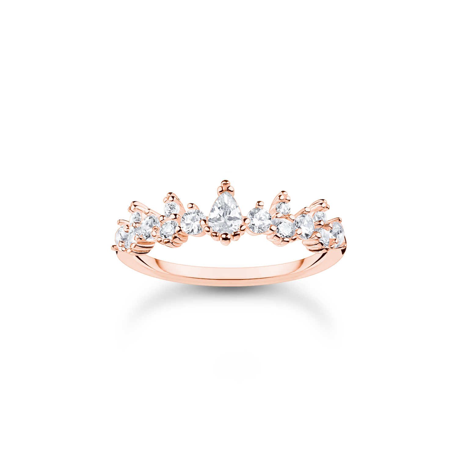 Anillo cristales de hieloo rosado