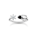 Anillo copos de nieve y pingüino