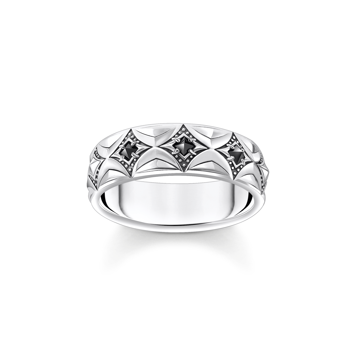 REBEL - WOLF 925 Sterling silver, blackened/ zirconia colección 2024-1. 