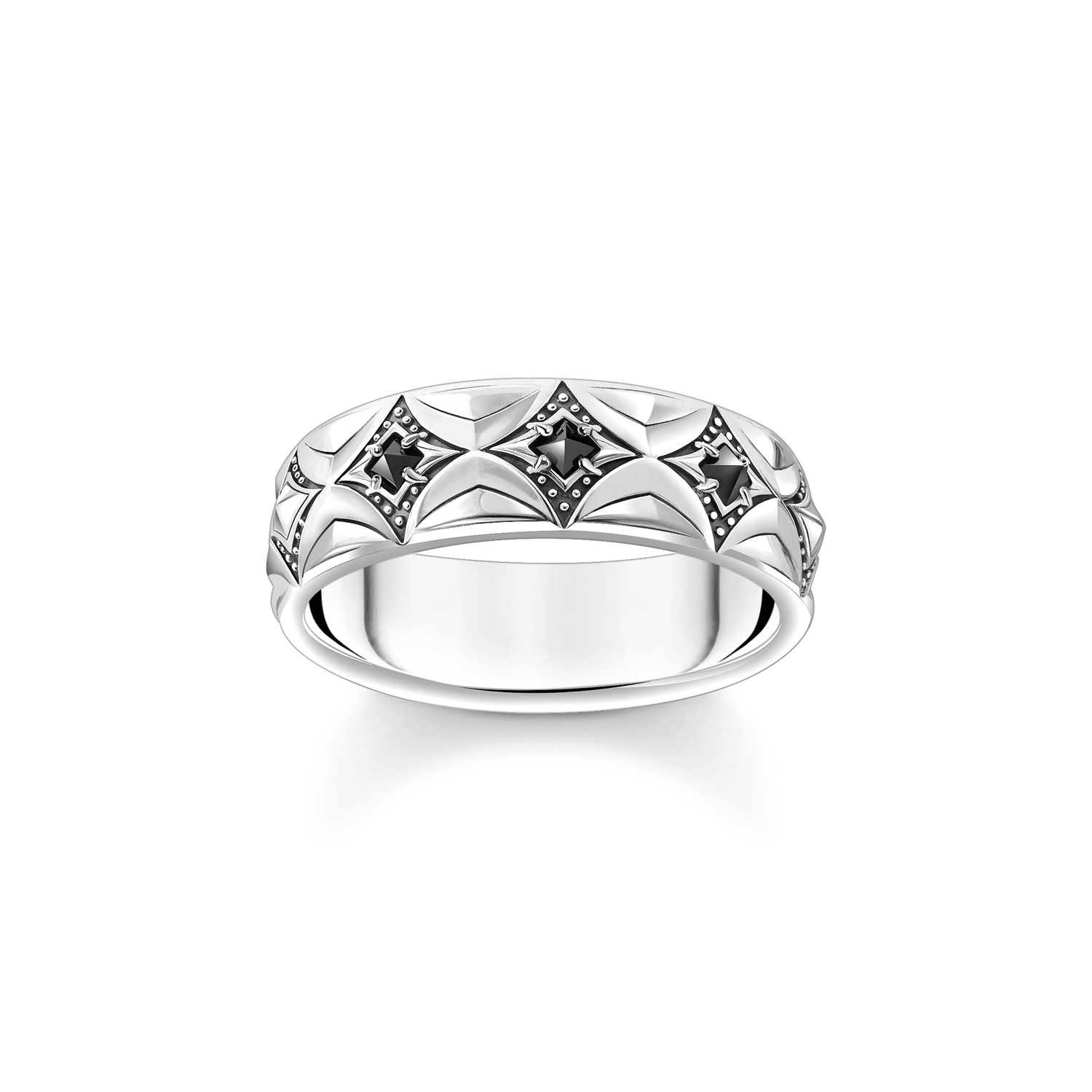REBEL - WOLF 925 Sterling silver, blackened/ zirconia colección 2024-1. 