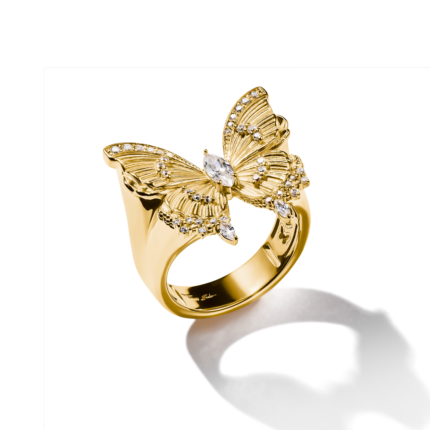 Anillo de c�ctel Butterfly Paradise con piedras