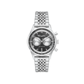 reloj para señorcaja de acero, brazalete de aceroesfera negraMen