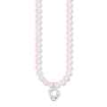 SILVER/ROSE QUARTZ NECKLACE