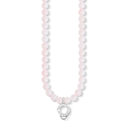 SILVER/ROSE QUARTZ NECKLACE