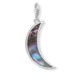 Charm pendant “Moon abalone mother-of-pearl turquoise”