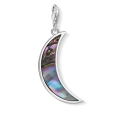 Charm pendant “Moon abalone mother-of-pearl turquoise”