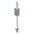 Charm pendant "arrow turquoise"