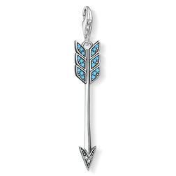 Charm pendant "arrow turquoise"