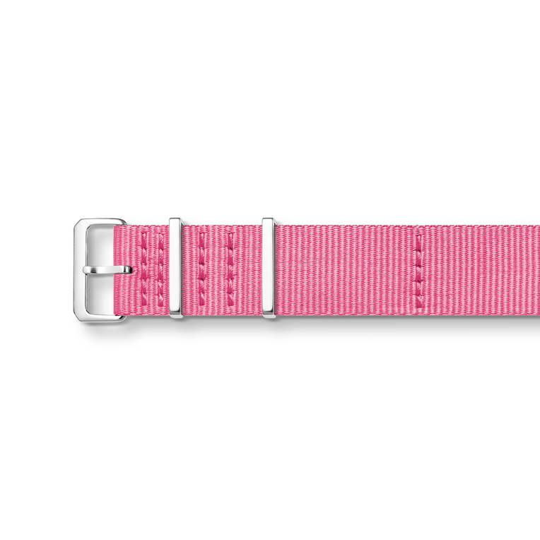 CORREA TEXTIL ACERO FINO ROSA 20MM